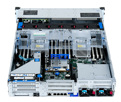 Сервер HP DL380 G10 noCPU 24хDDR4 softRaid S100i iLo 2х500W PSU 366FLR 4х10Gb/s 16х2,5" NVMe FCLGA3647 (2)